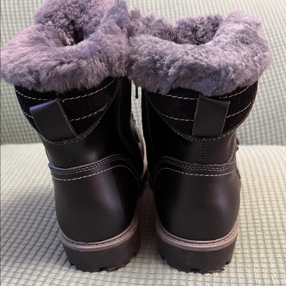 Kids Black and Gray Winter Boots